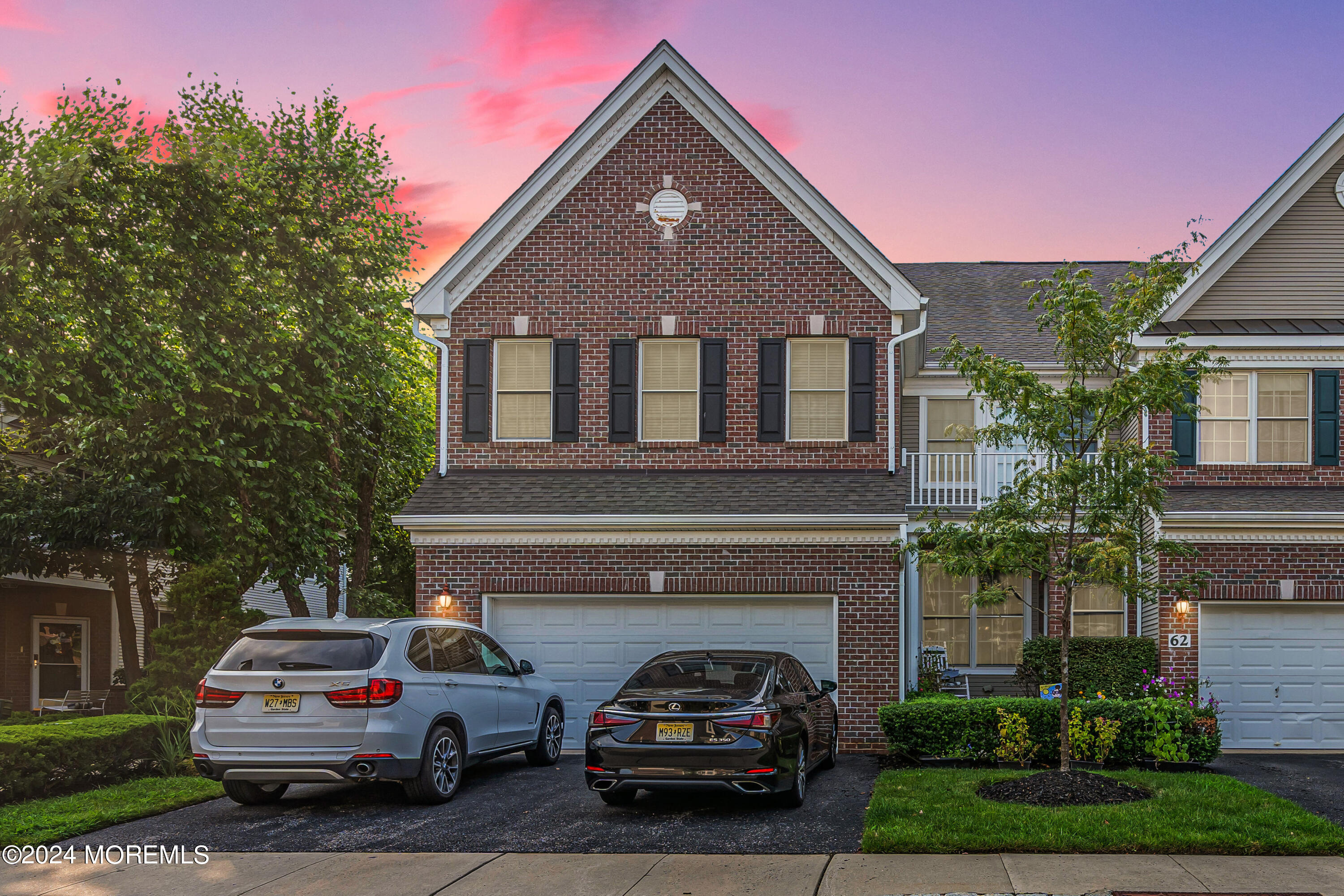 a car parked in front of a house