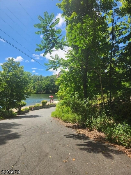 a view of a street with a trees