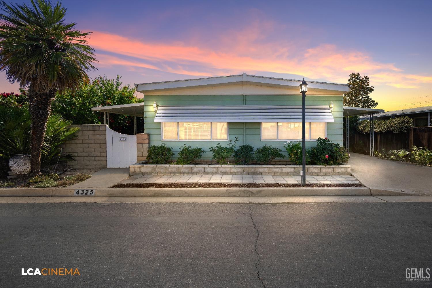 a view of a house with a patio