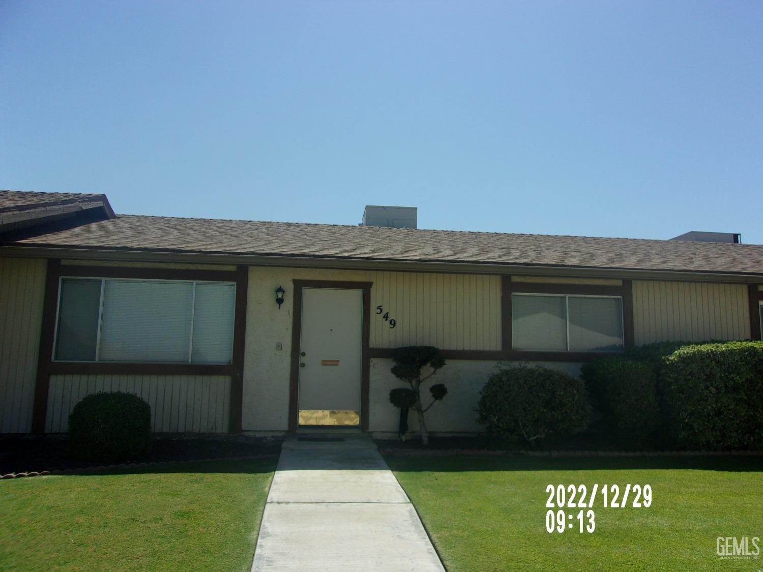 a front view of a house