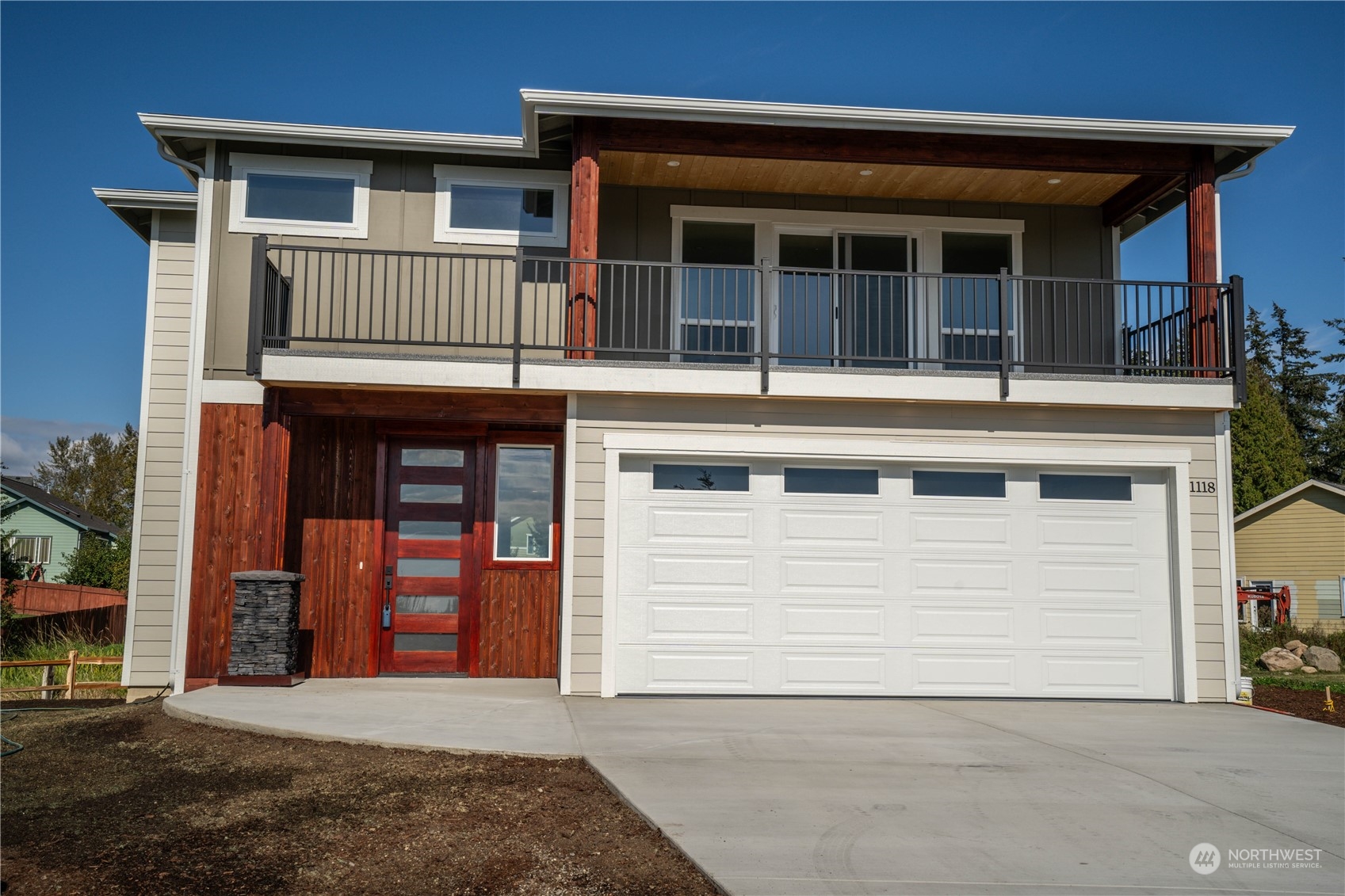 a front view of a house