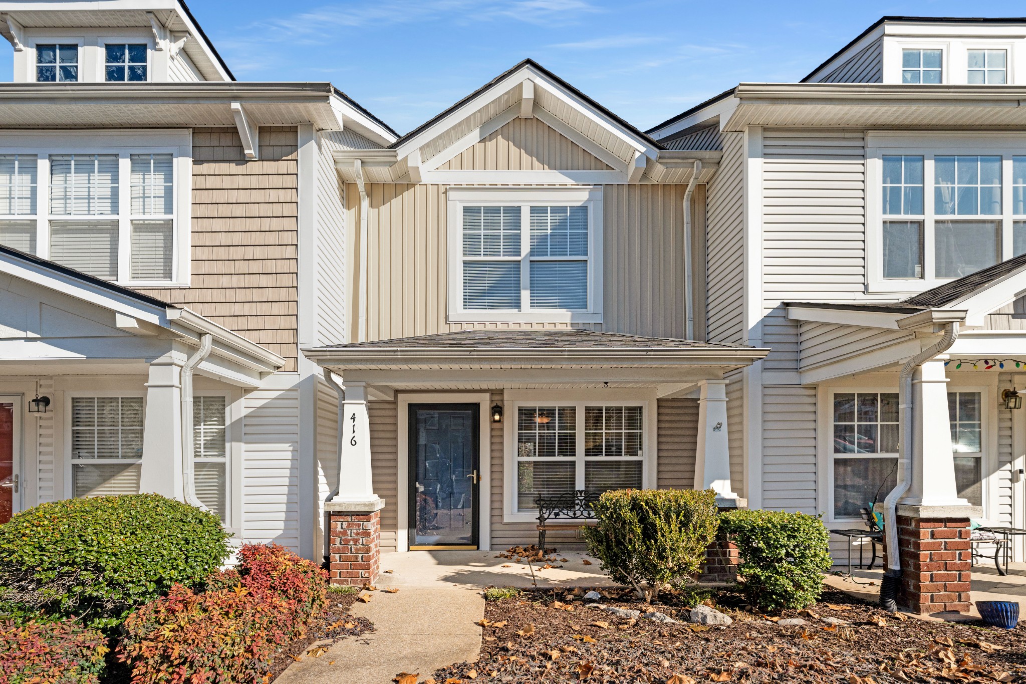 a front view of a house