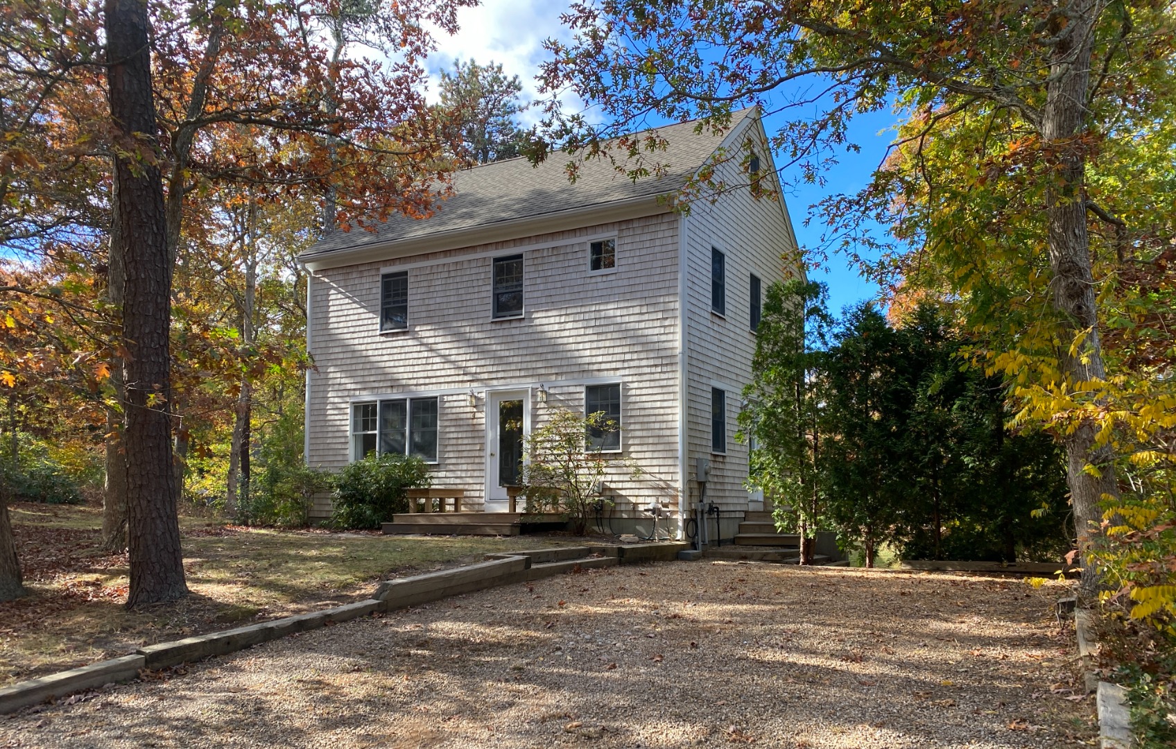 a front view of house with yard