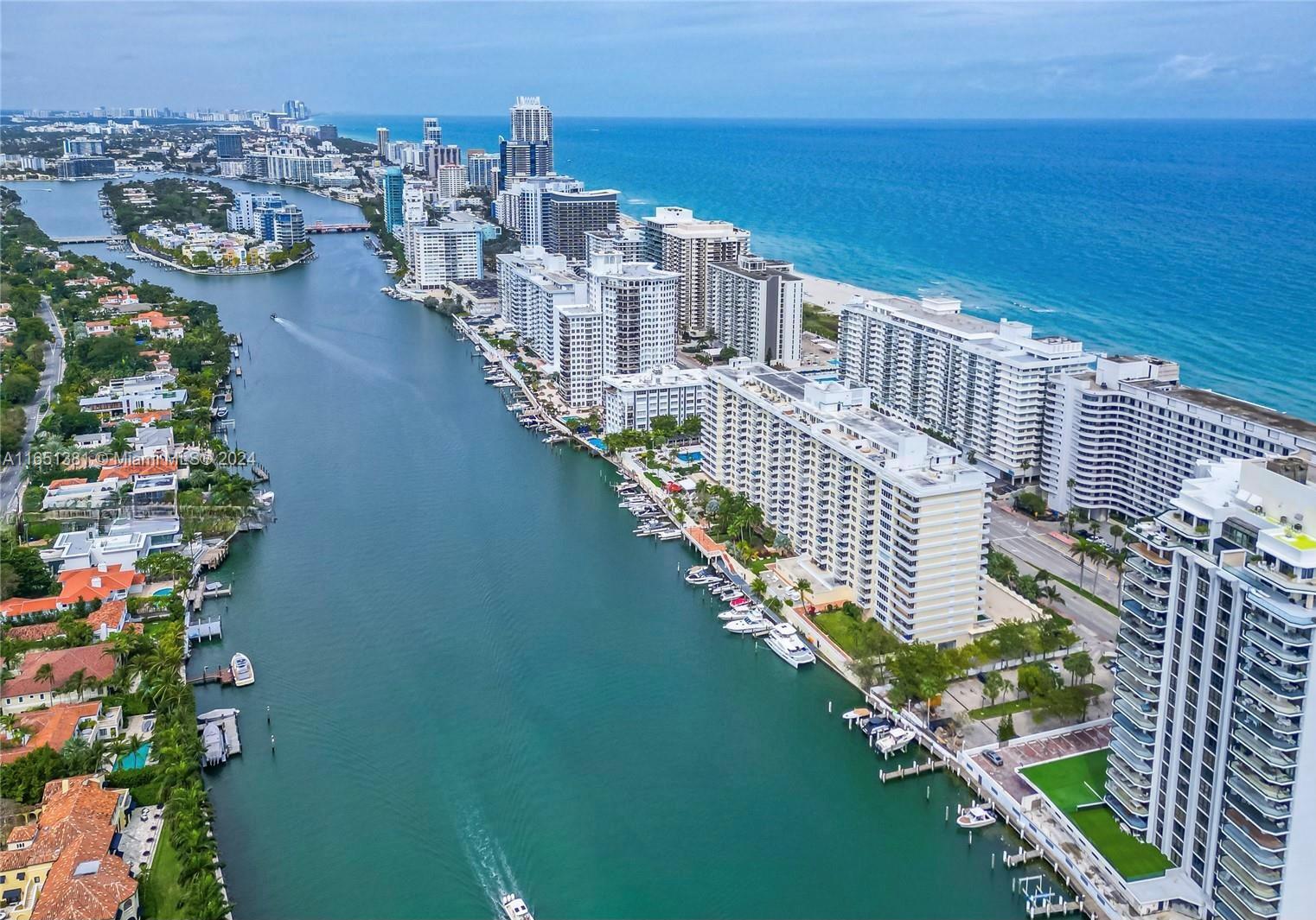 a view of a city with an ocean view