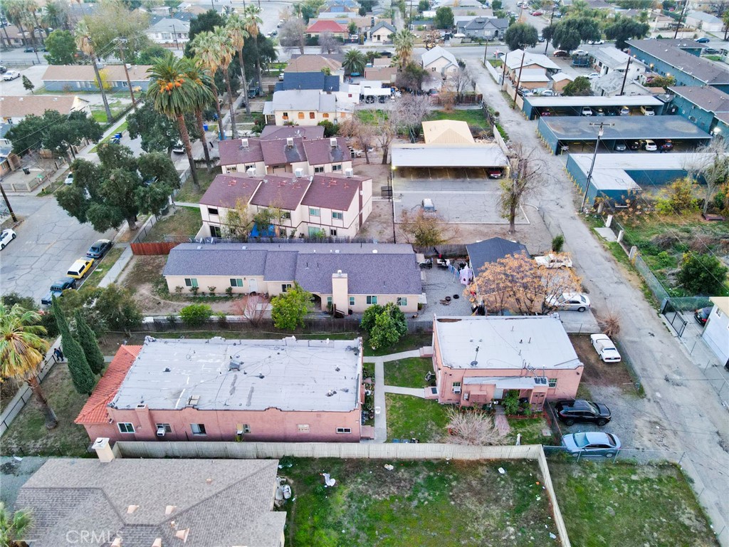 an aerial view of multiple house