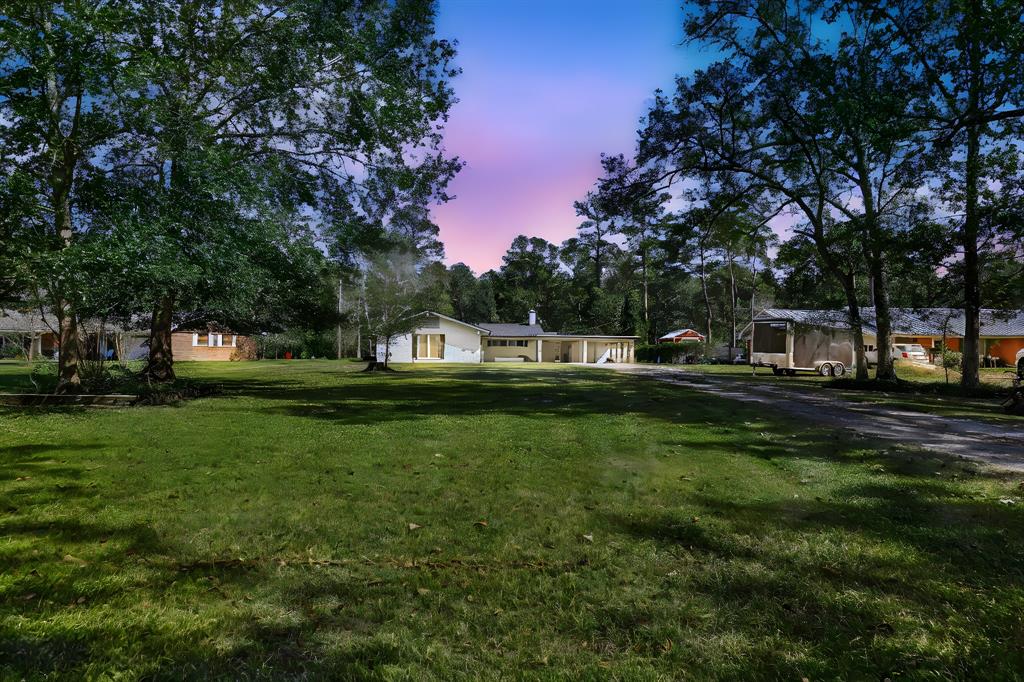 a house view with a garden space