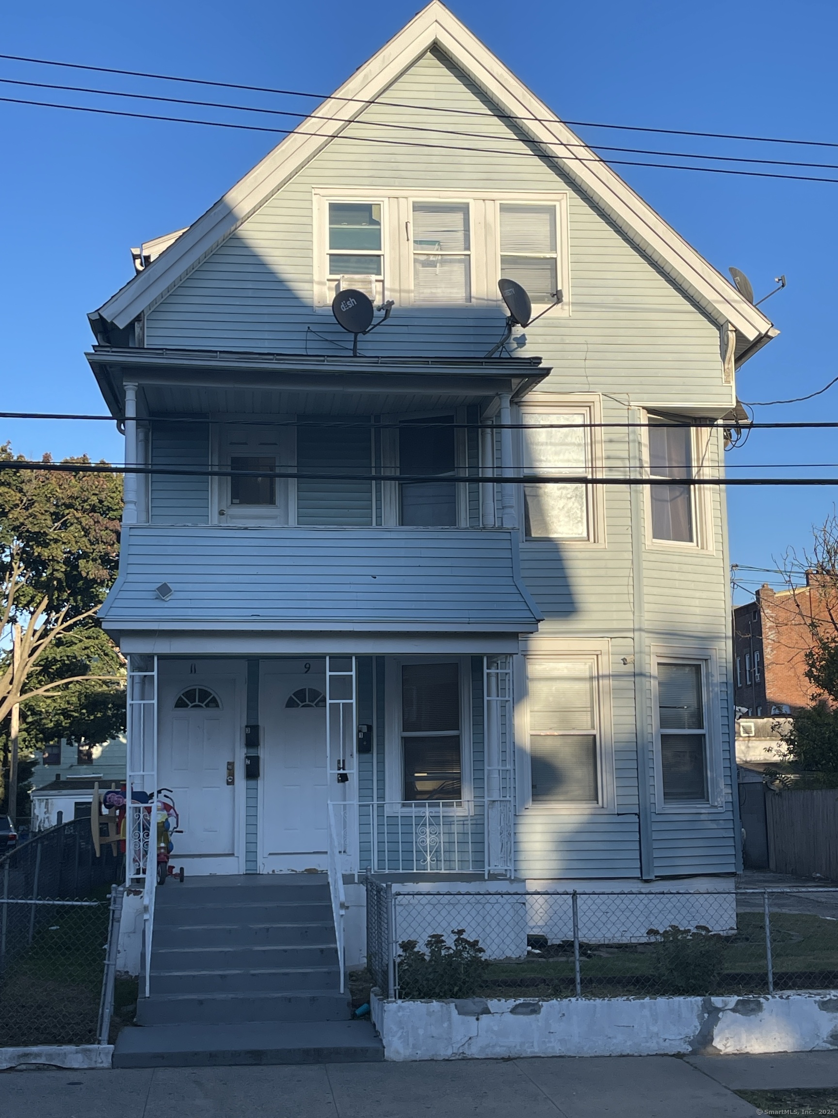 a front view of a house