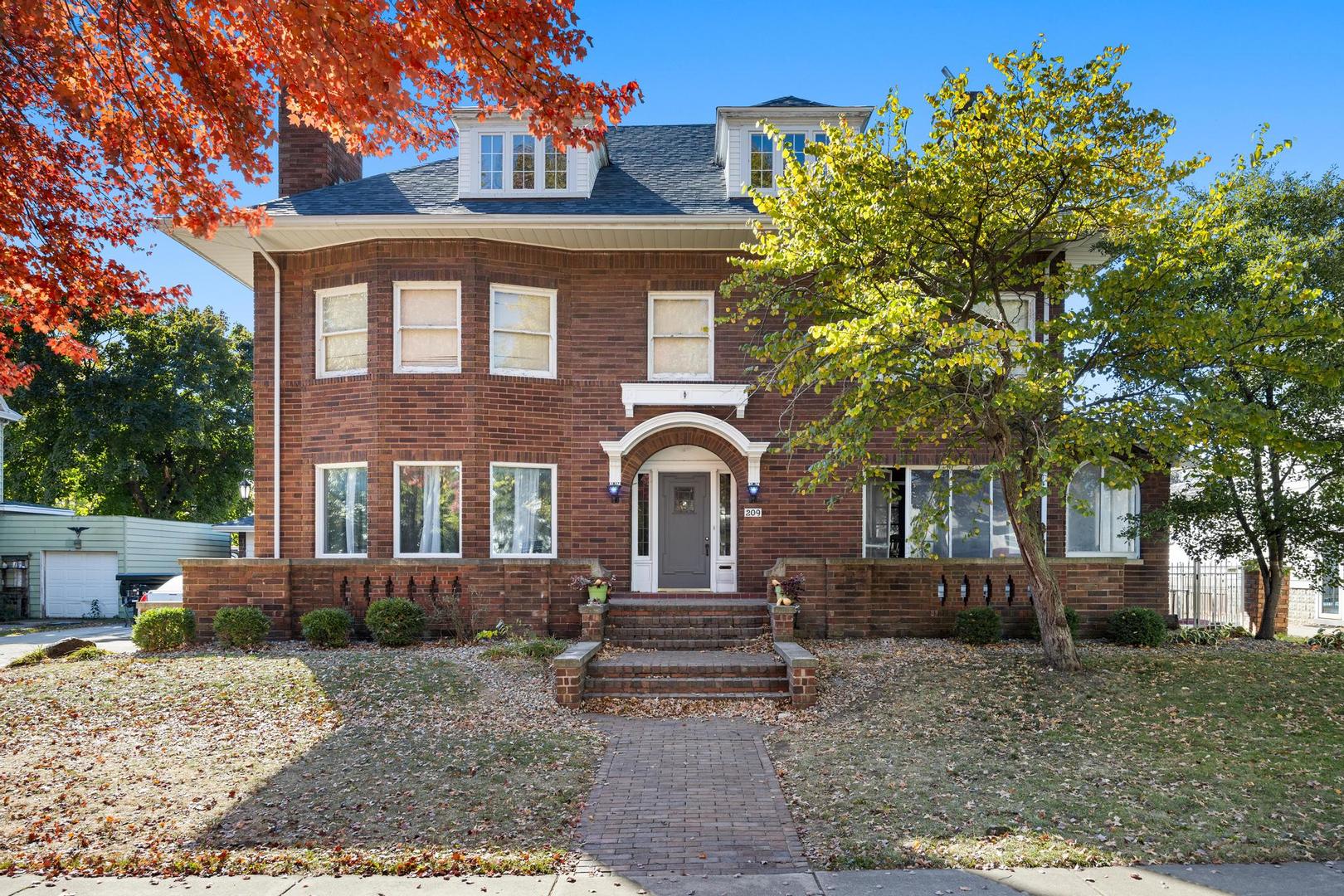 a front view of a house