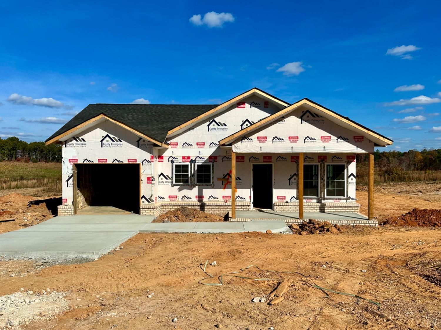 a front view of a house with a patio