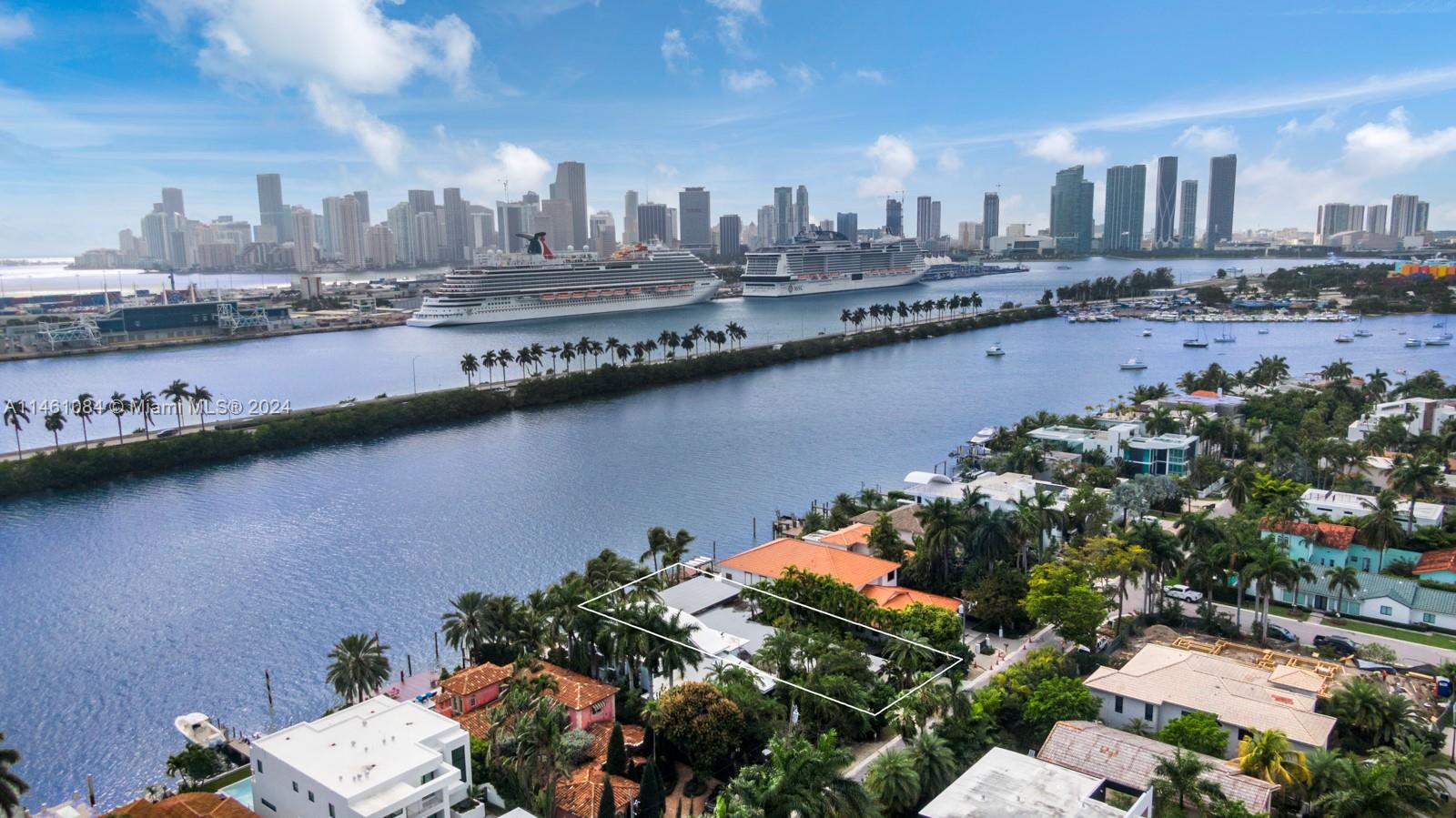 a view of a city and a lake view