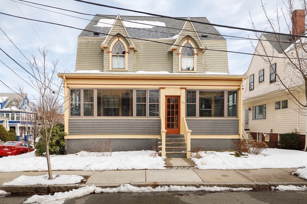 a front view of a house