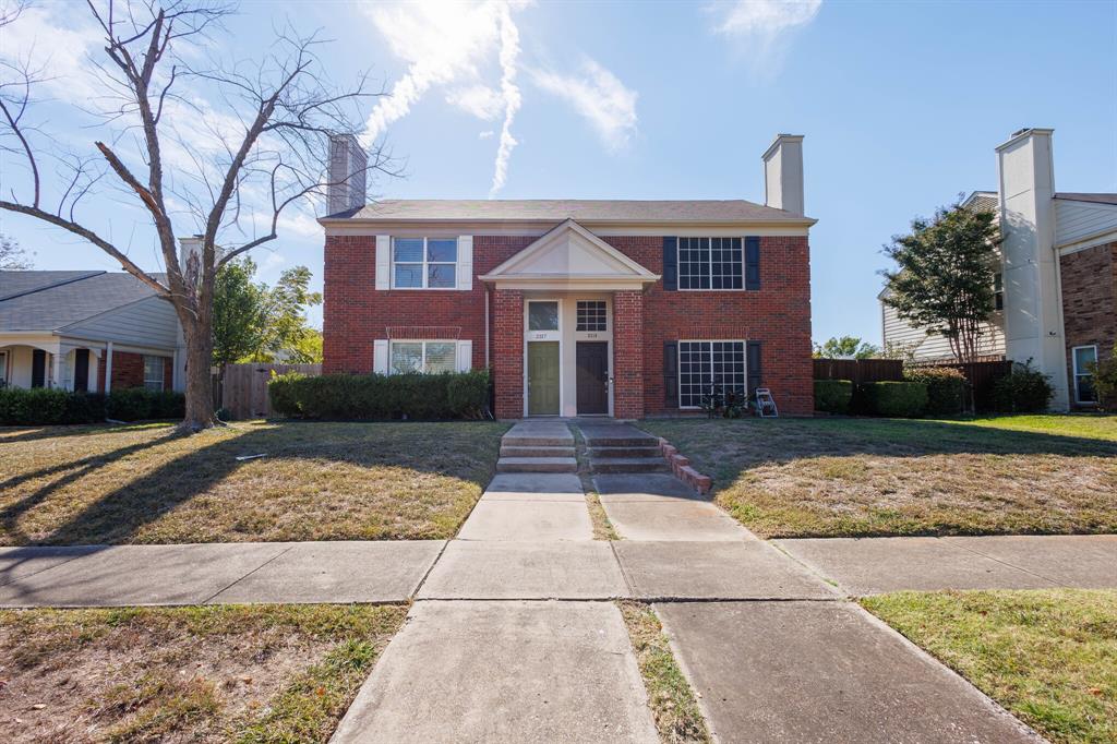 a front view of a house