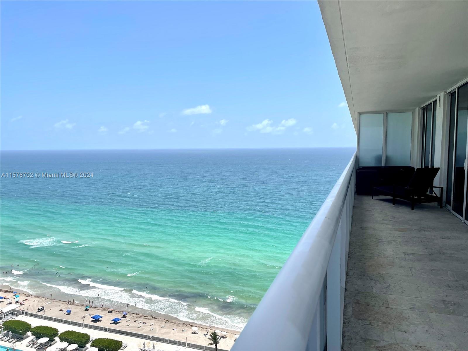 a view of a balcony from a balcony