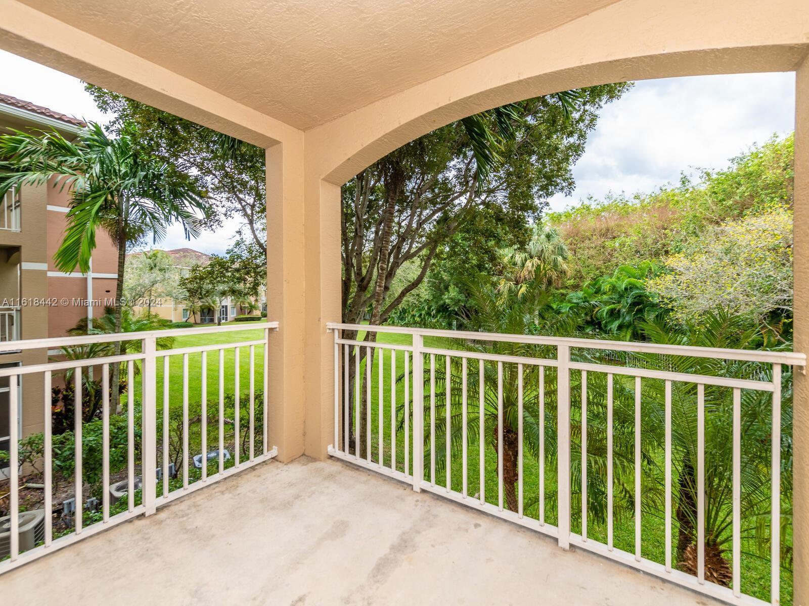 a view of a balcony