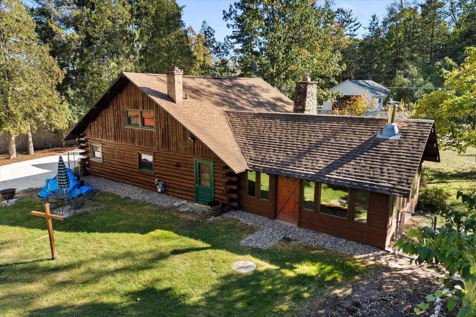 LOG CABIN RETREAT  back of home