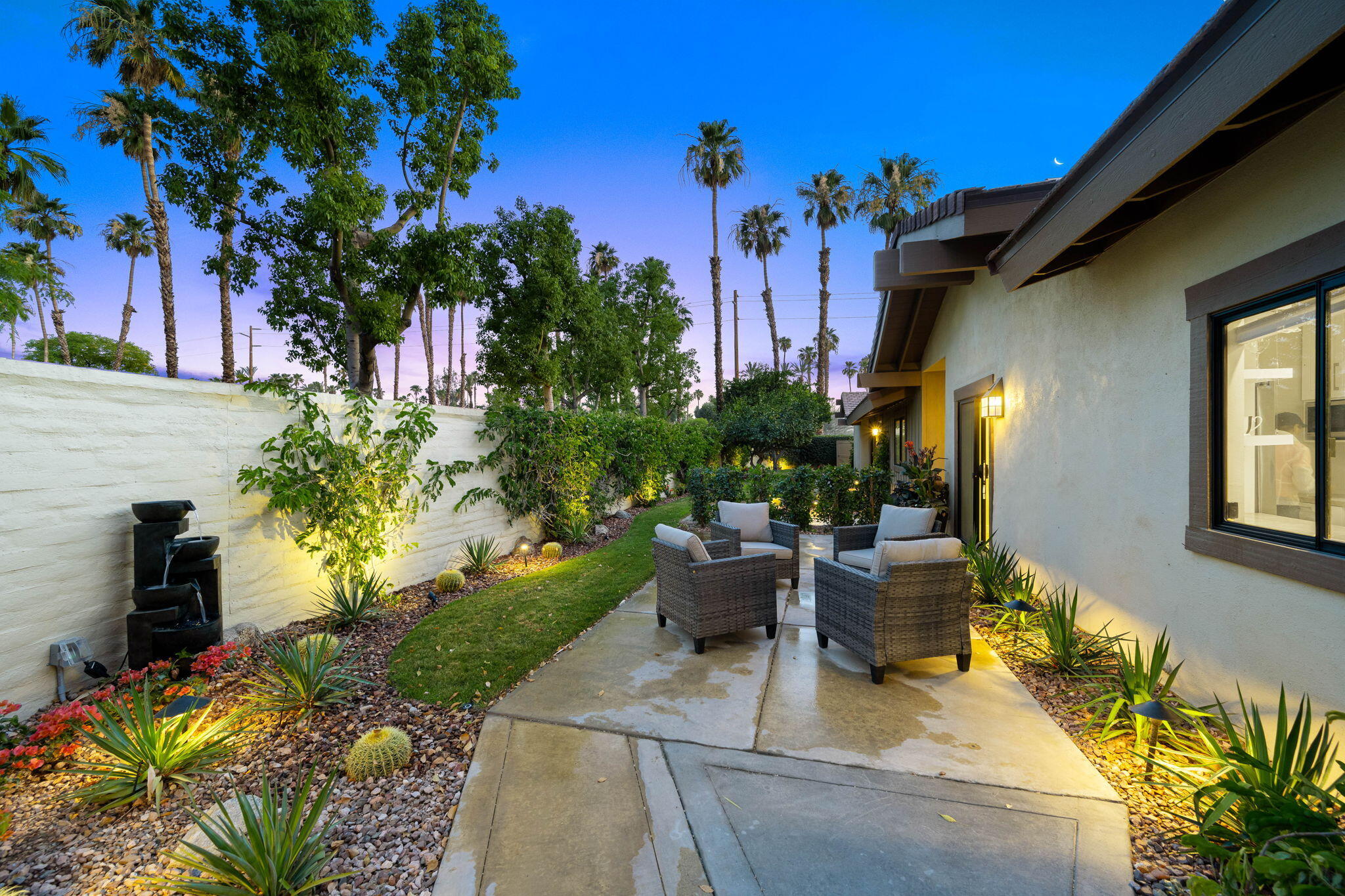 a view of a house with patio