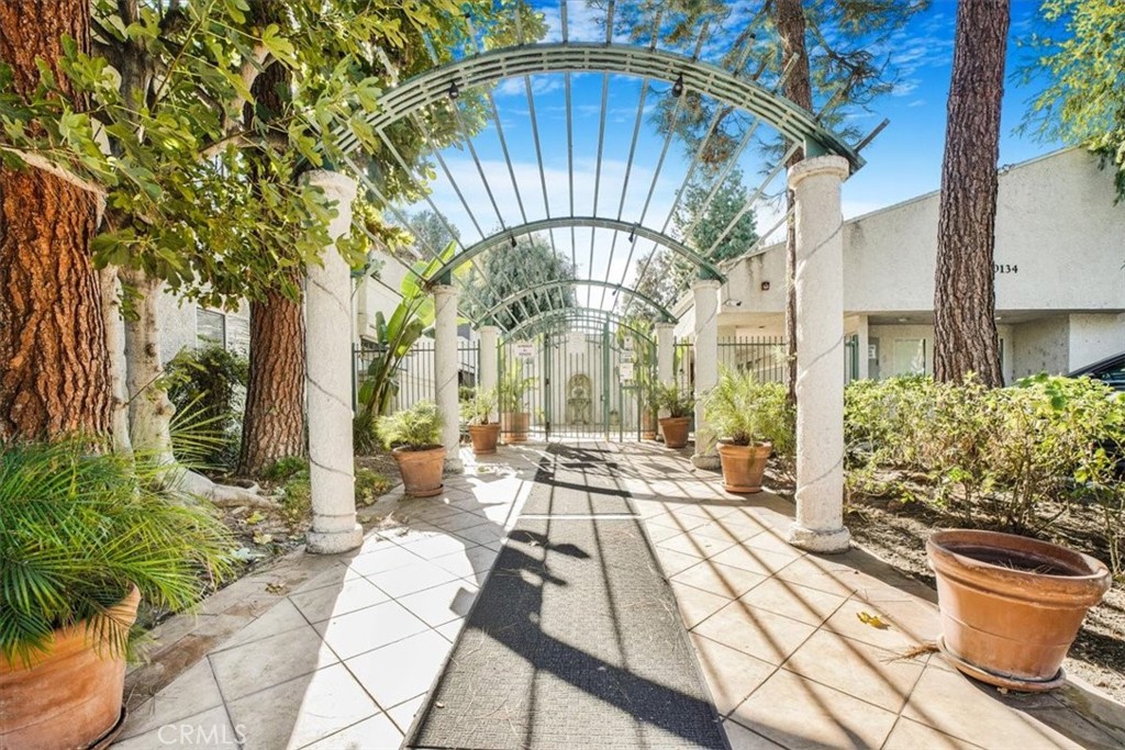 a building view with couches in the patio