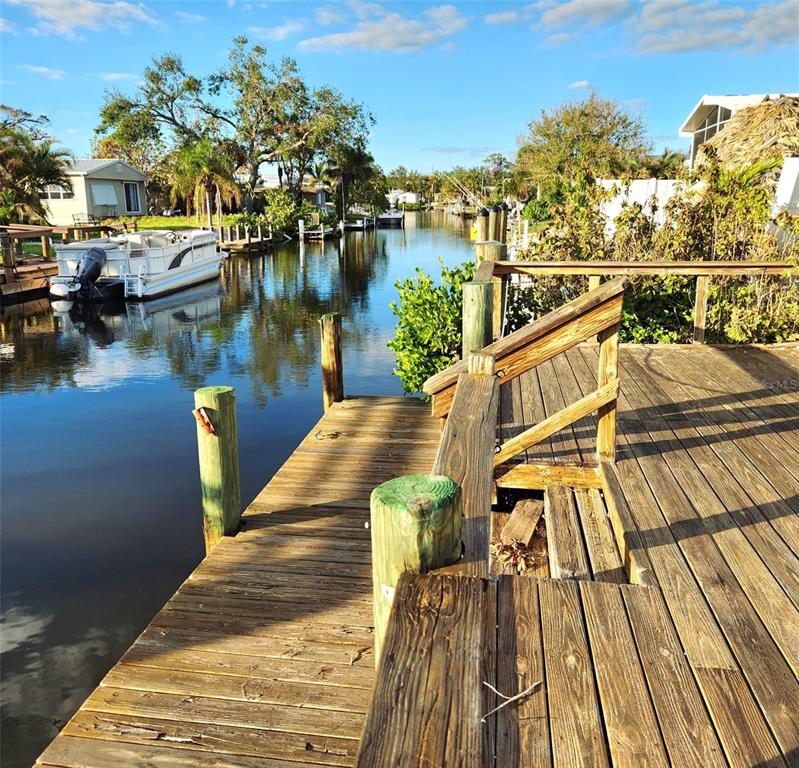 a view of a lake with houses