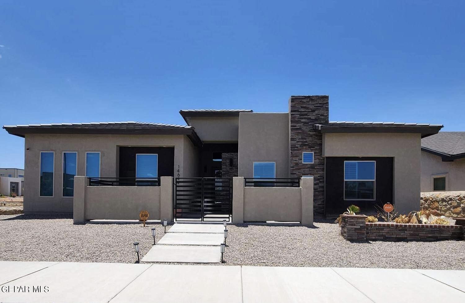 a house view with a outdoor space