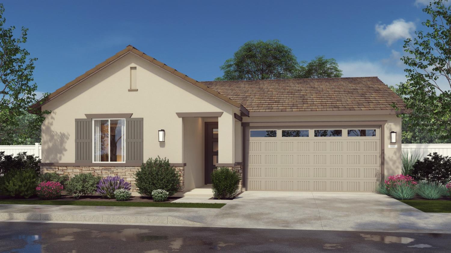 front view of a house and a yard