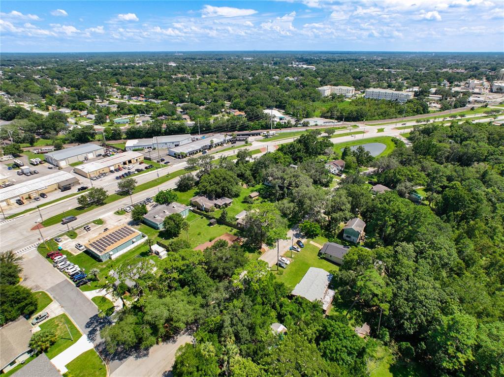 an aerial view of multiple house