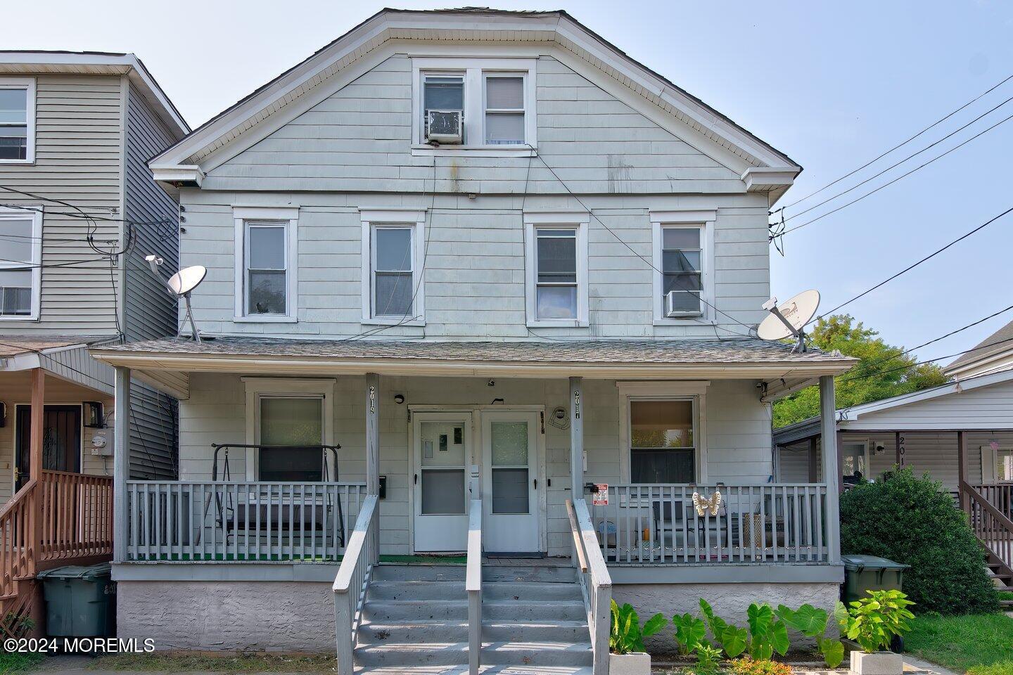 a front view of a house