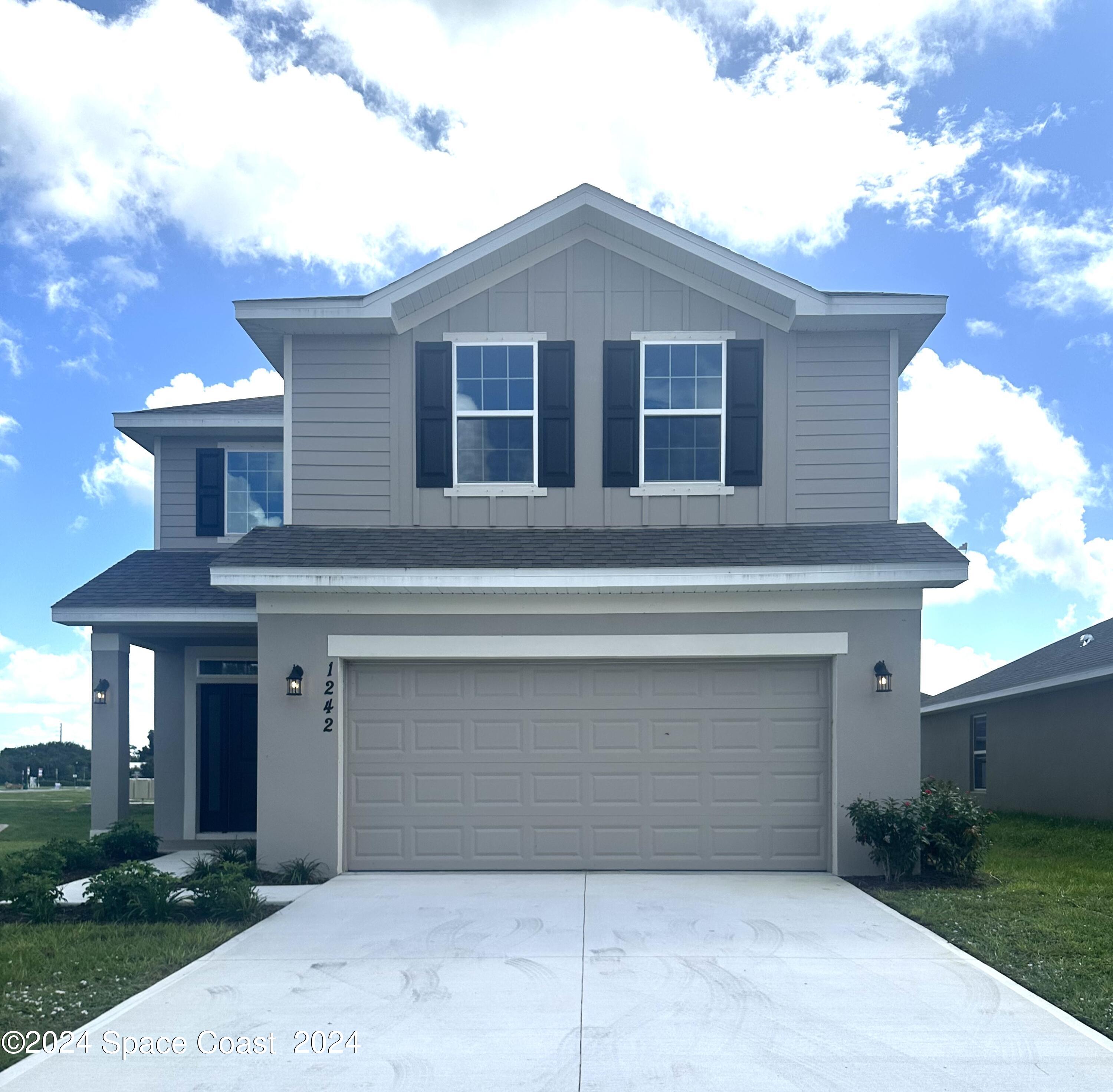 a front view of a house