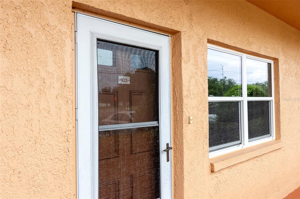 a view of front door