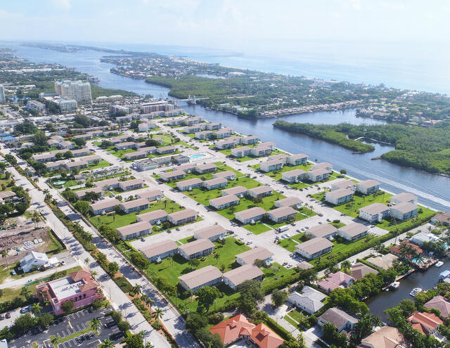 an aerial view of a city