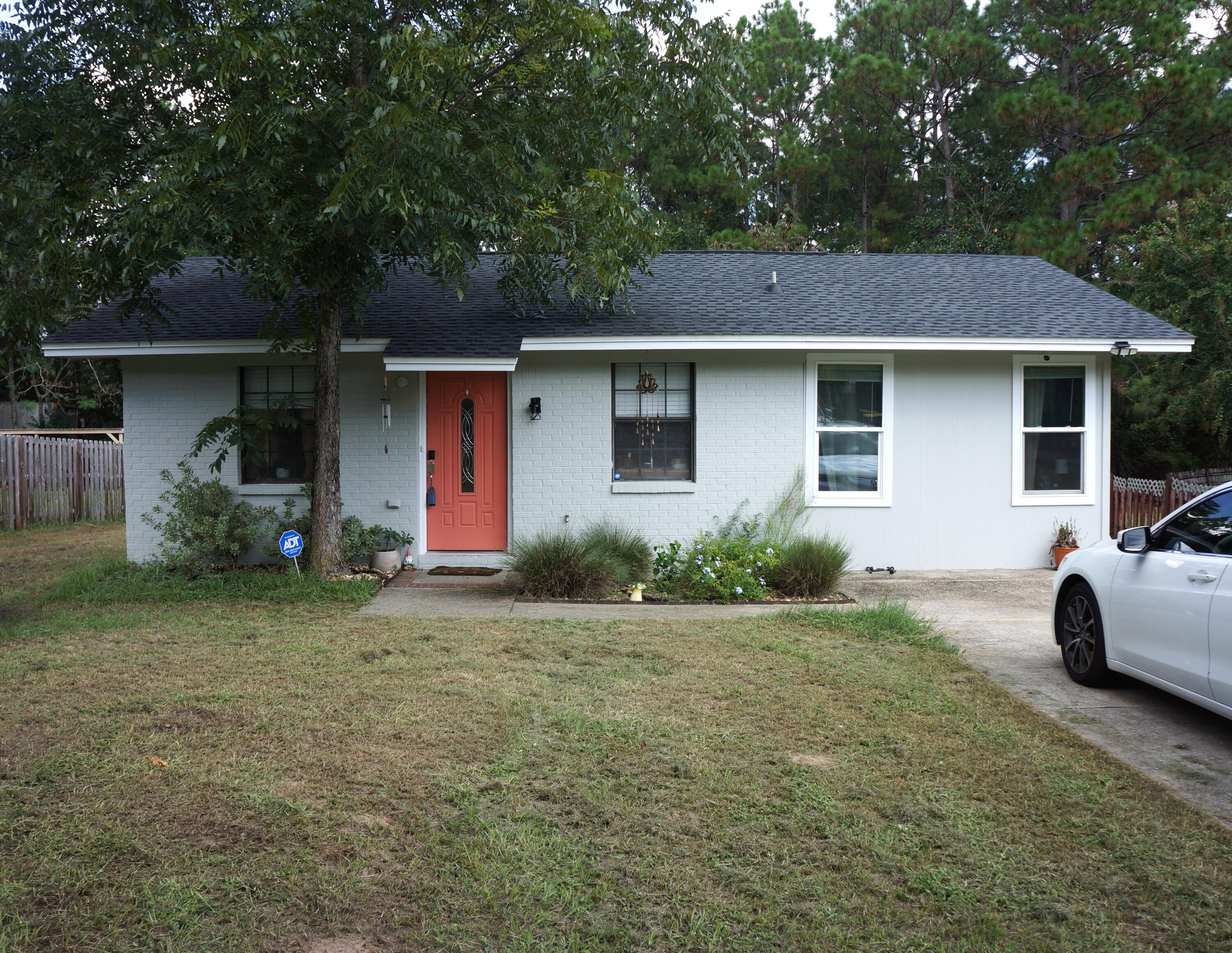 a view of outdoor space yard and garage