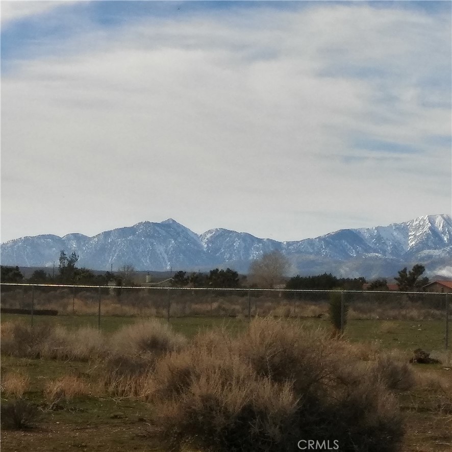 a view of a town with mountains in the background