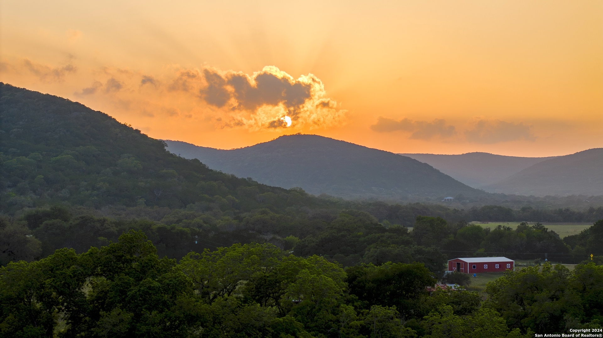 a view of a city with a mountain view