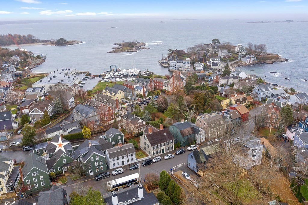 an aerial view of multiple house