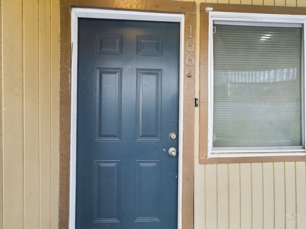 a view of front door