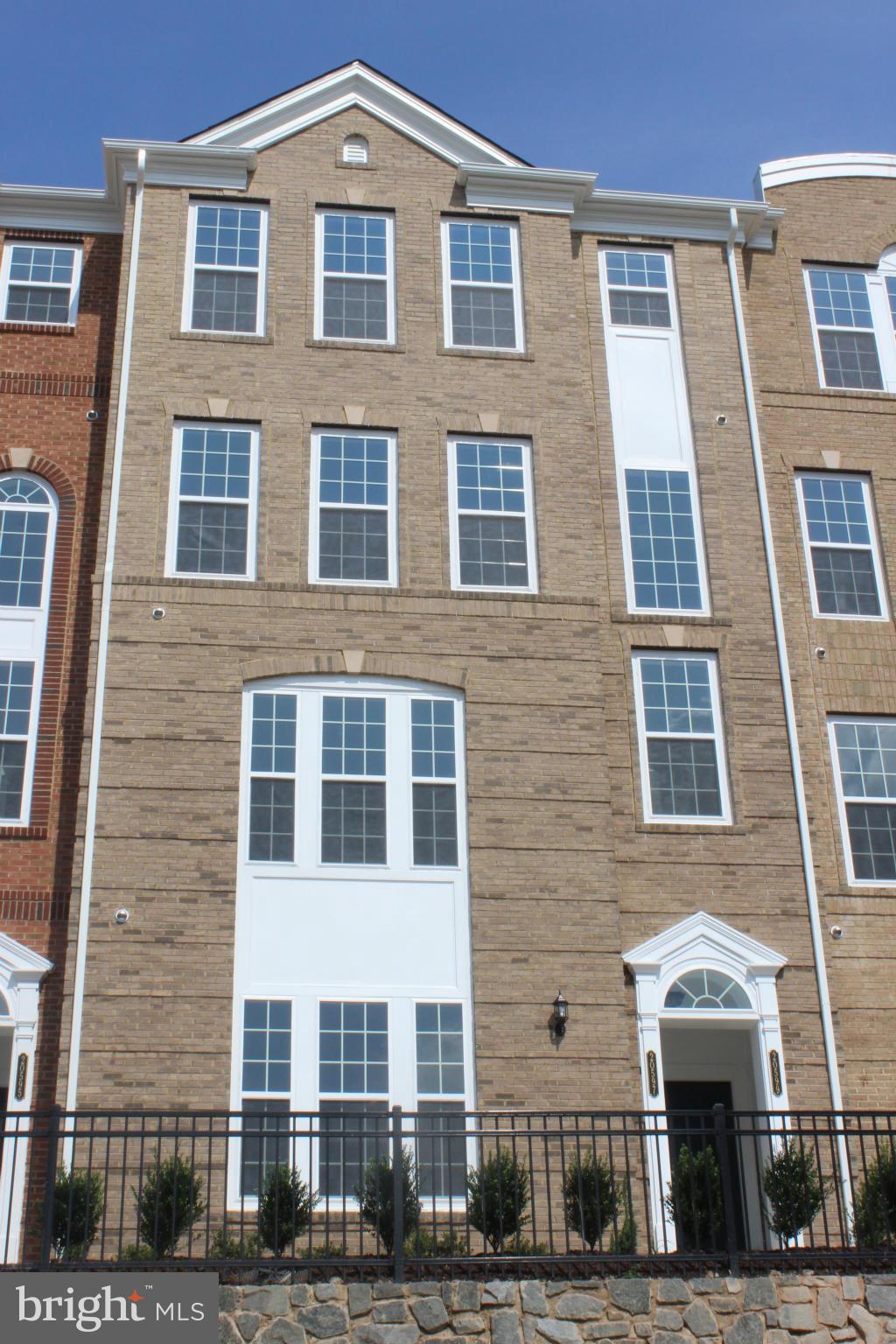 a front view of a building with street