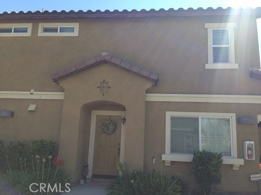 front view of a house with a space