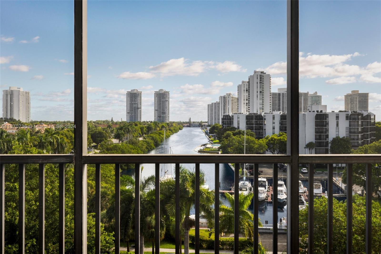 a city view from a balcony