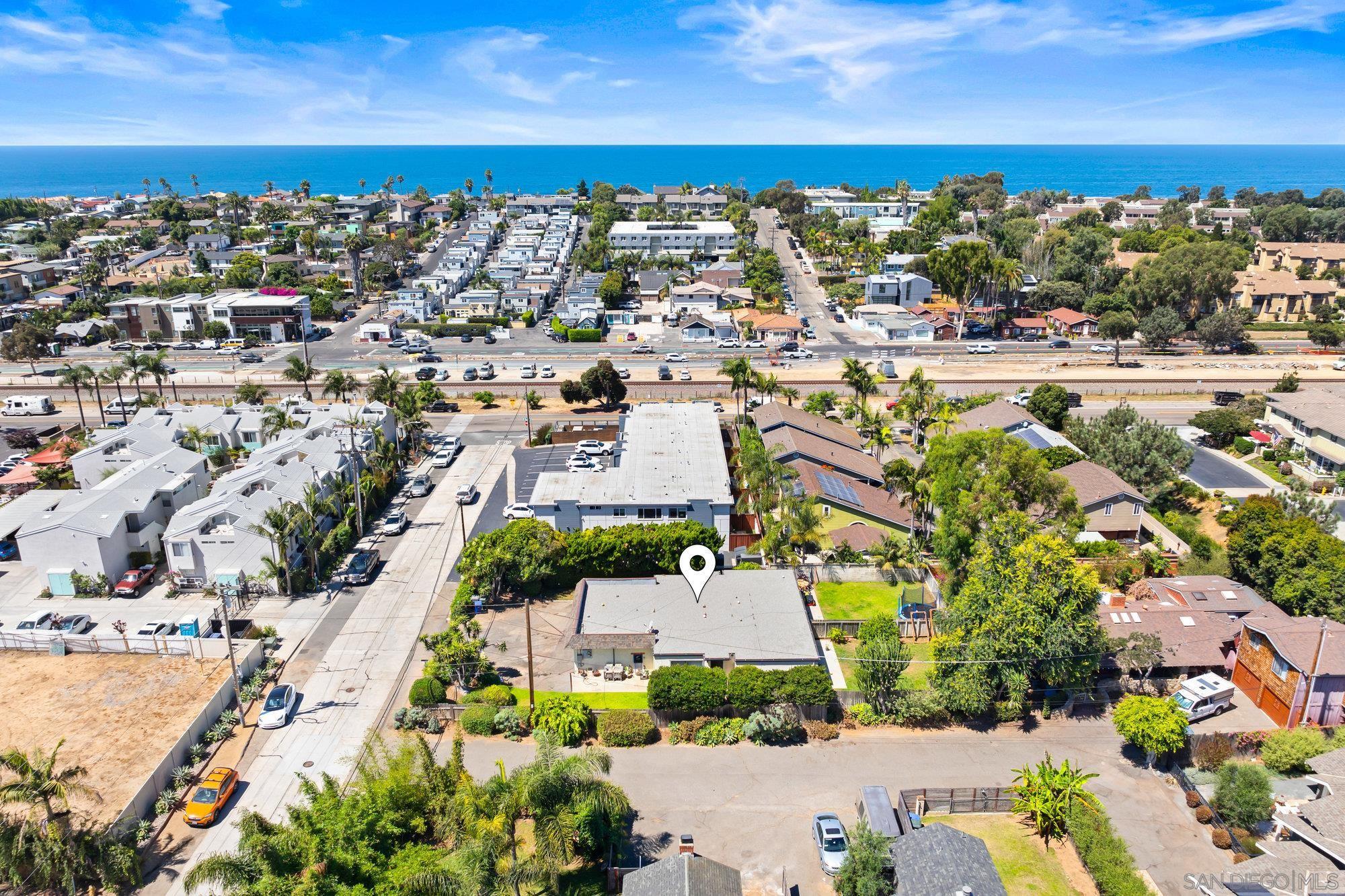 an aerial view of multiple house