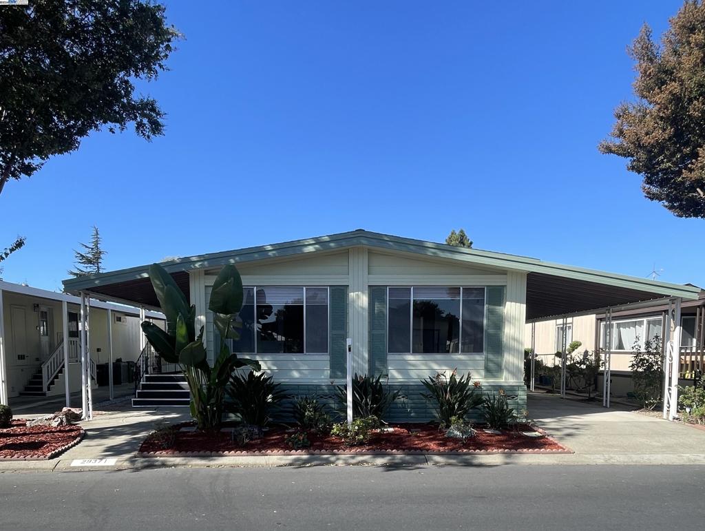 a front view of a house