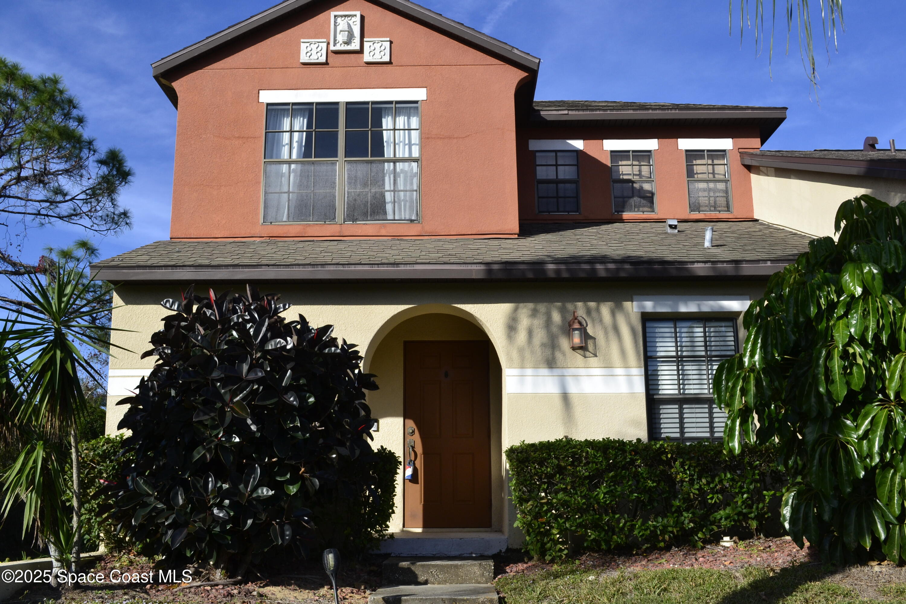 a front view of a house