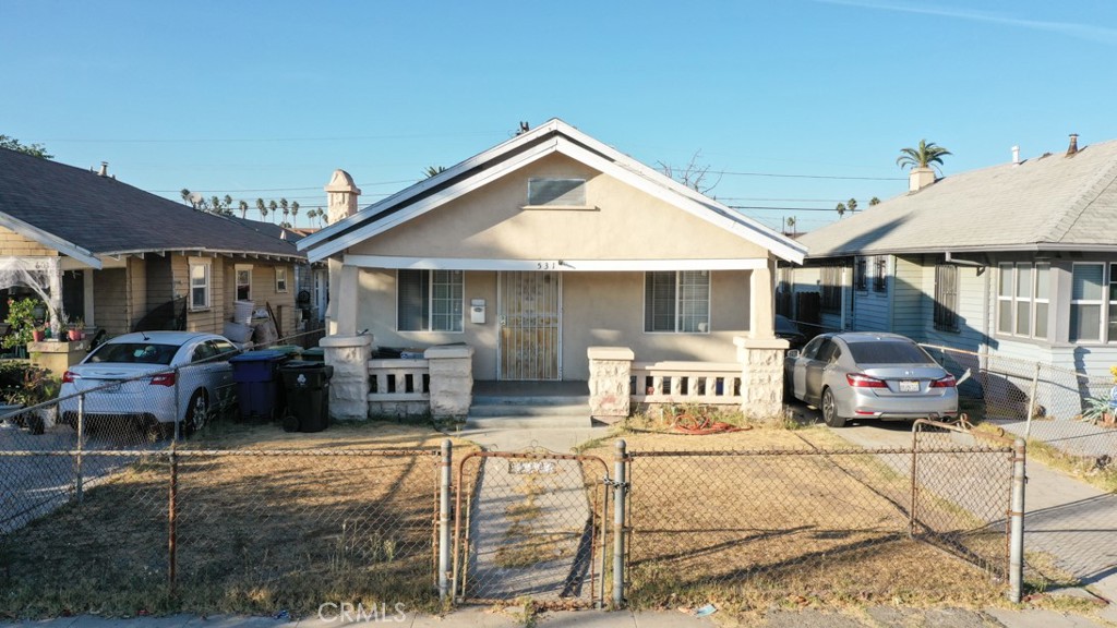 a view of a house with a patio