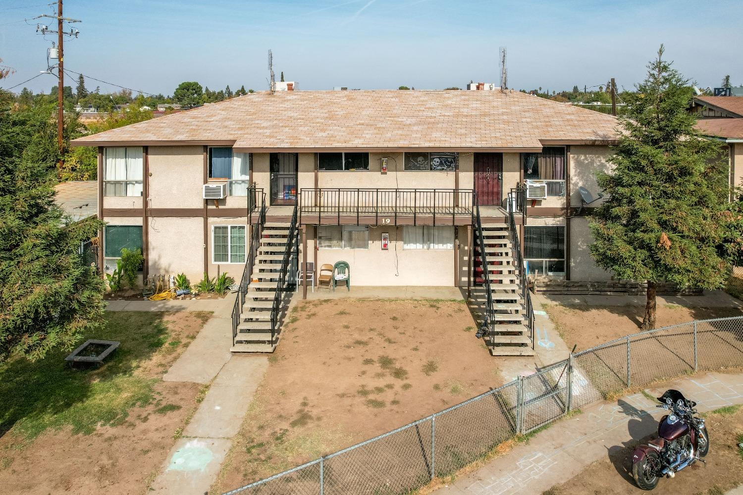 a view of a house with a patio