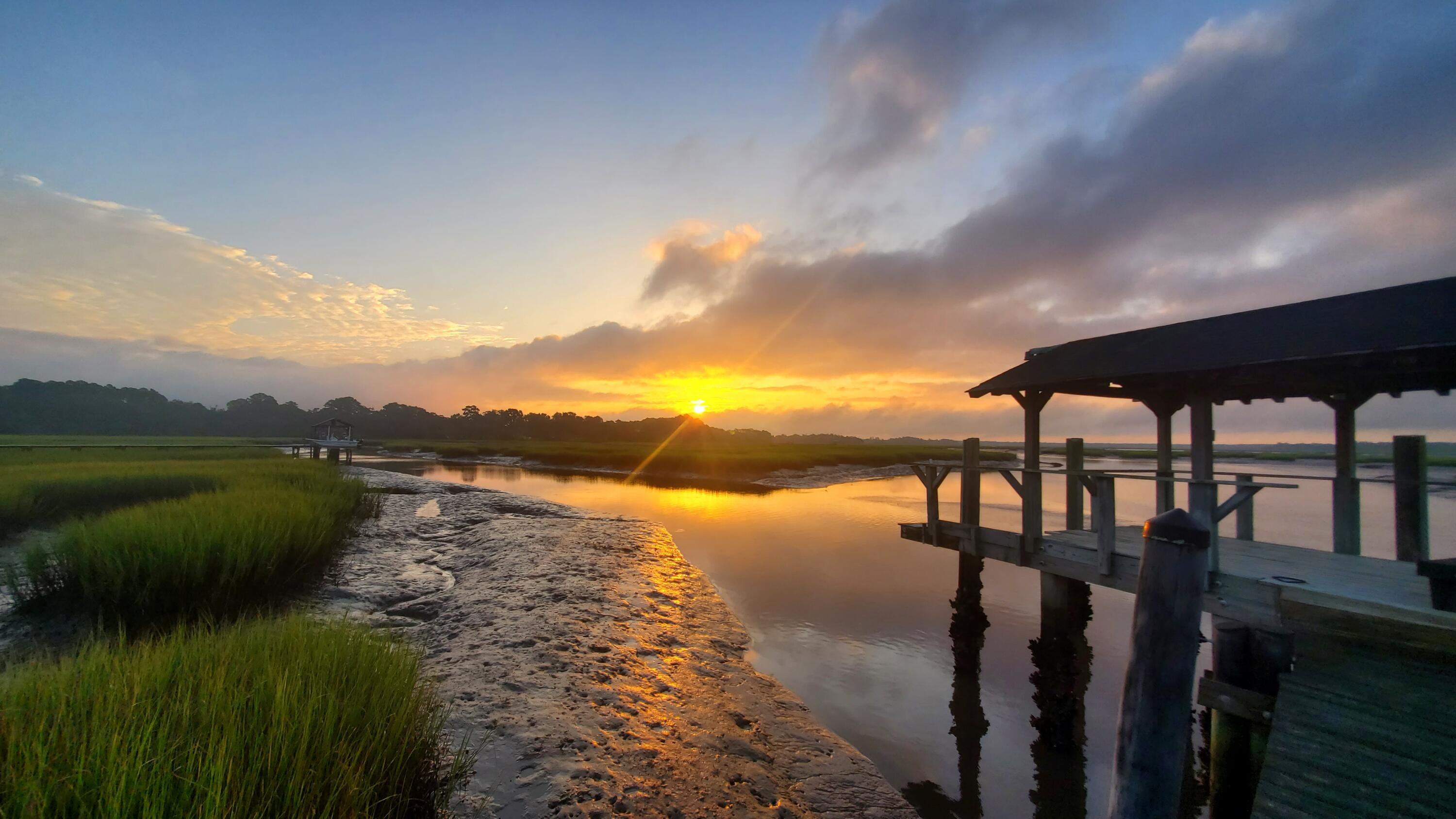 Low Tide Sunrise on Shark Hole Creek