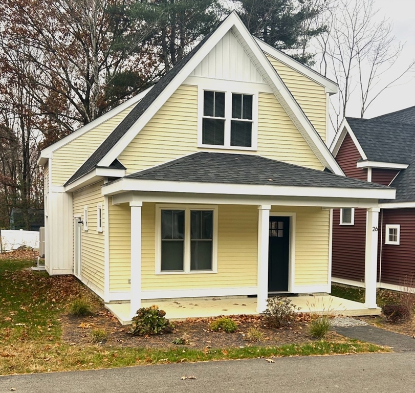 a front view of a house