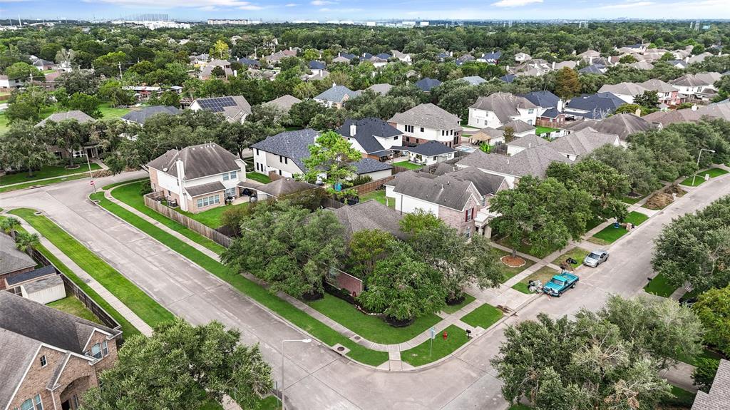 an aerial view of multiple house