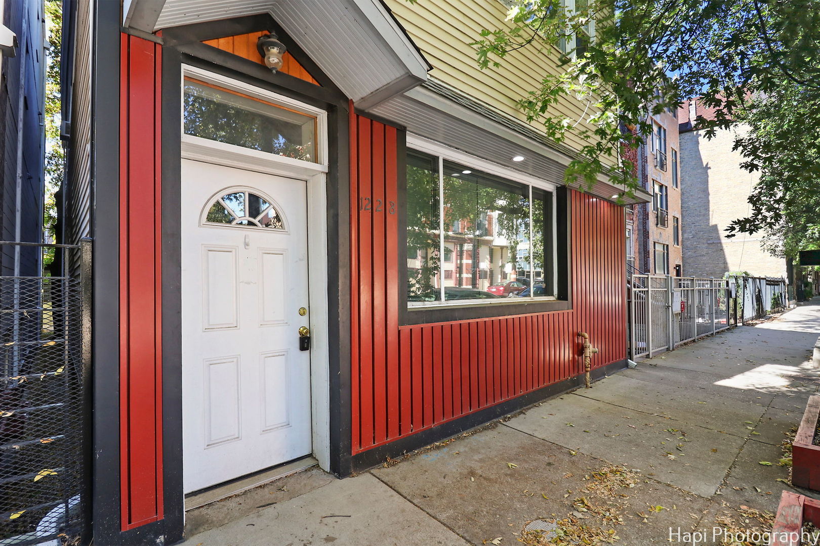 a view of front door of house