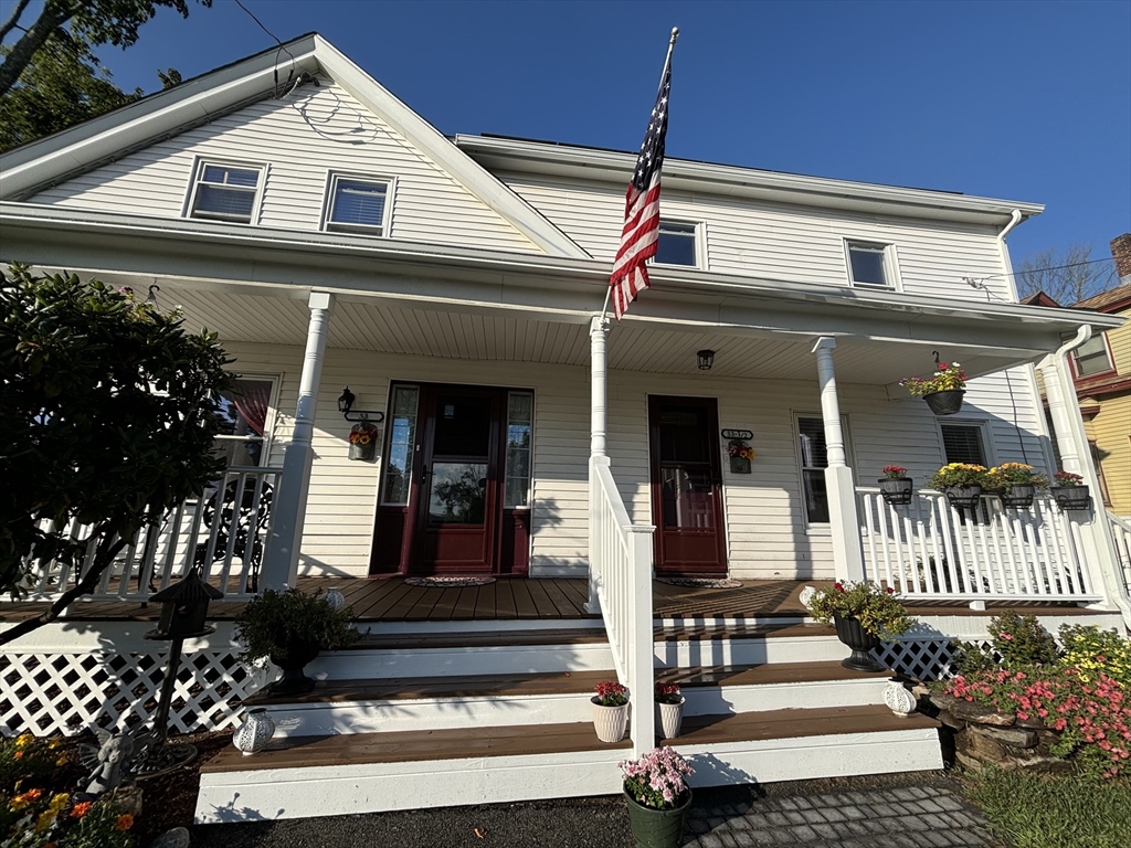 a front view of a house