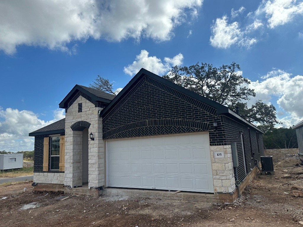 a front view of a house