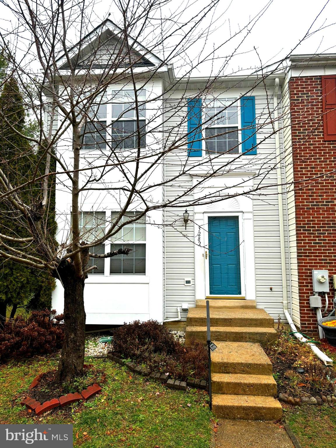 a front view of a house