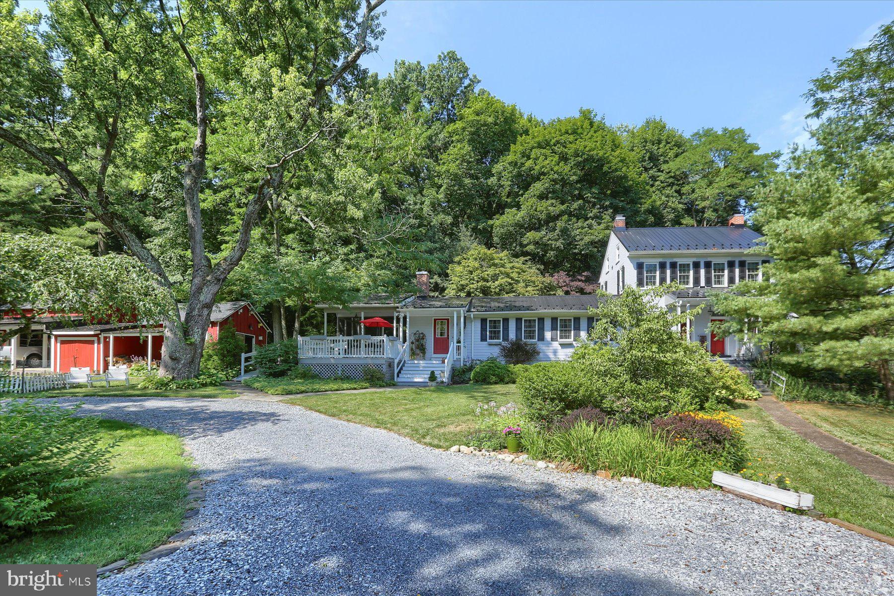 a house view with a garden space